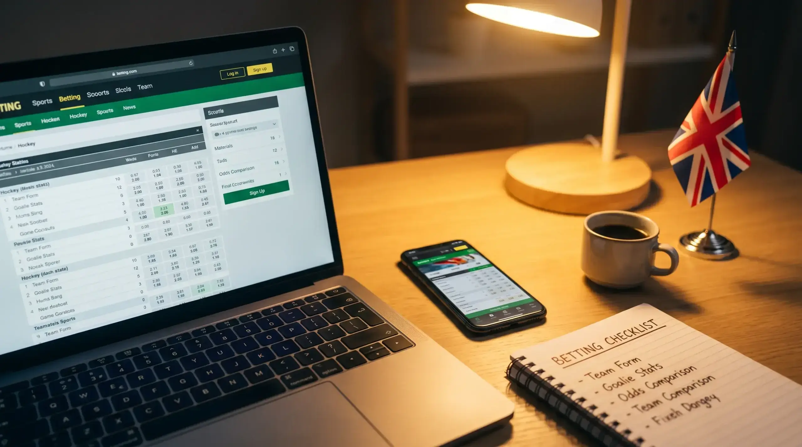 Best NHL betting sites UK evaluation showing UKGC-licensed bookmaker criteria for hockey punters