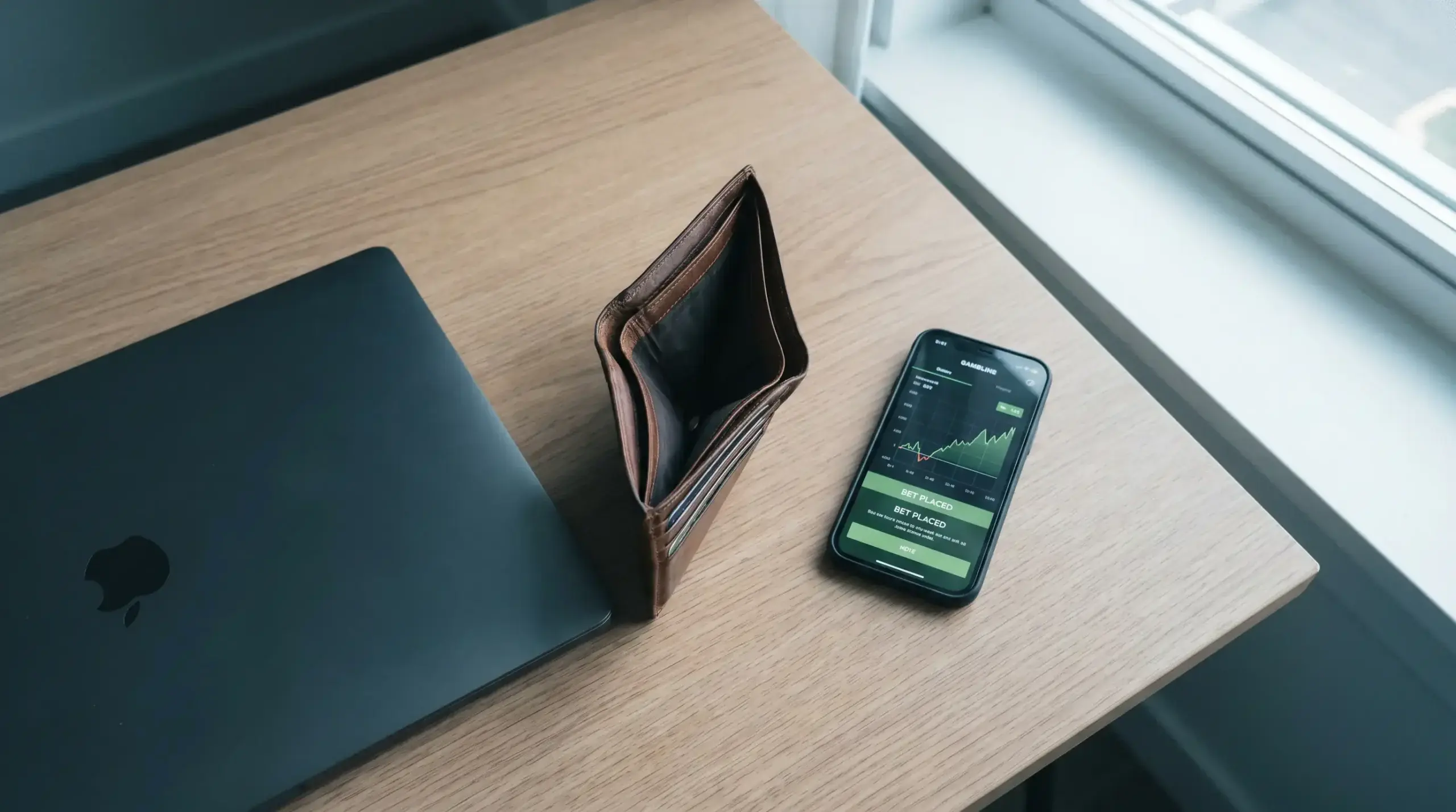 Empty wallet symbolising poor bankroll management in NHL betting