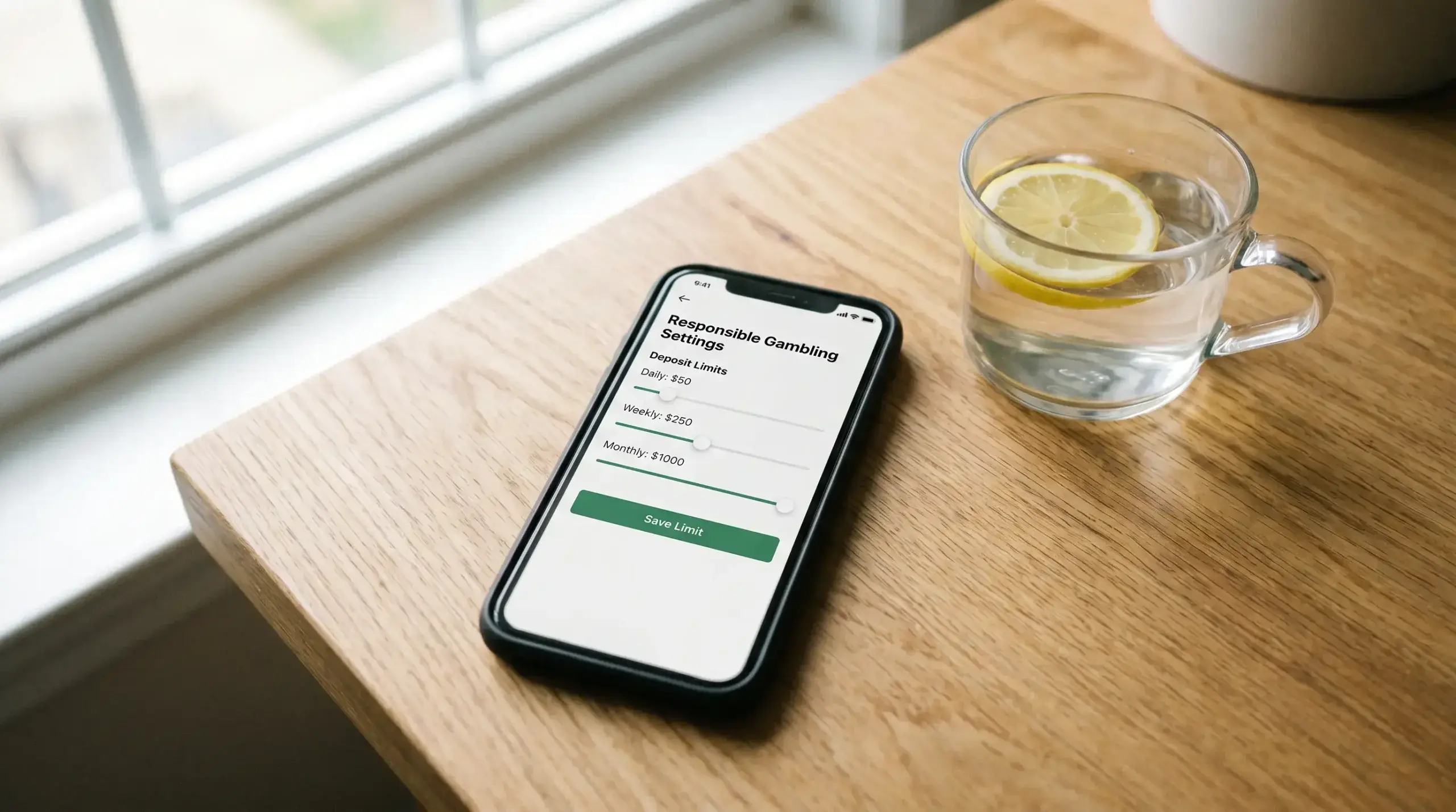 Deposit limit settings in a UK betting app for responsible gambling