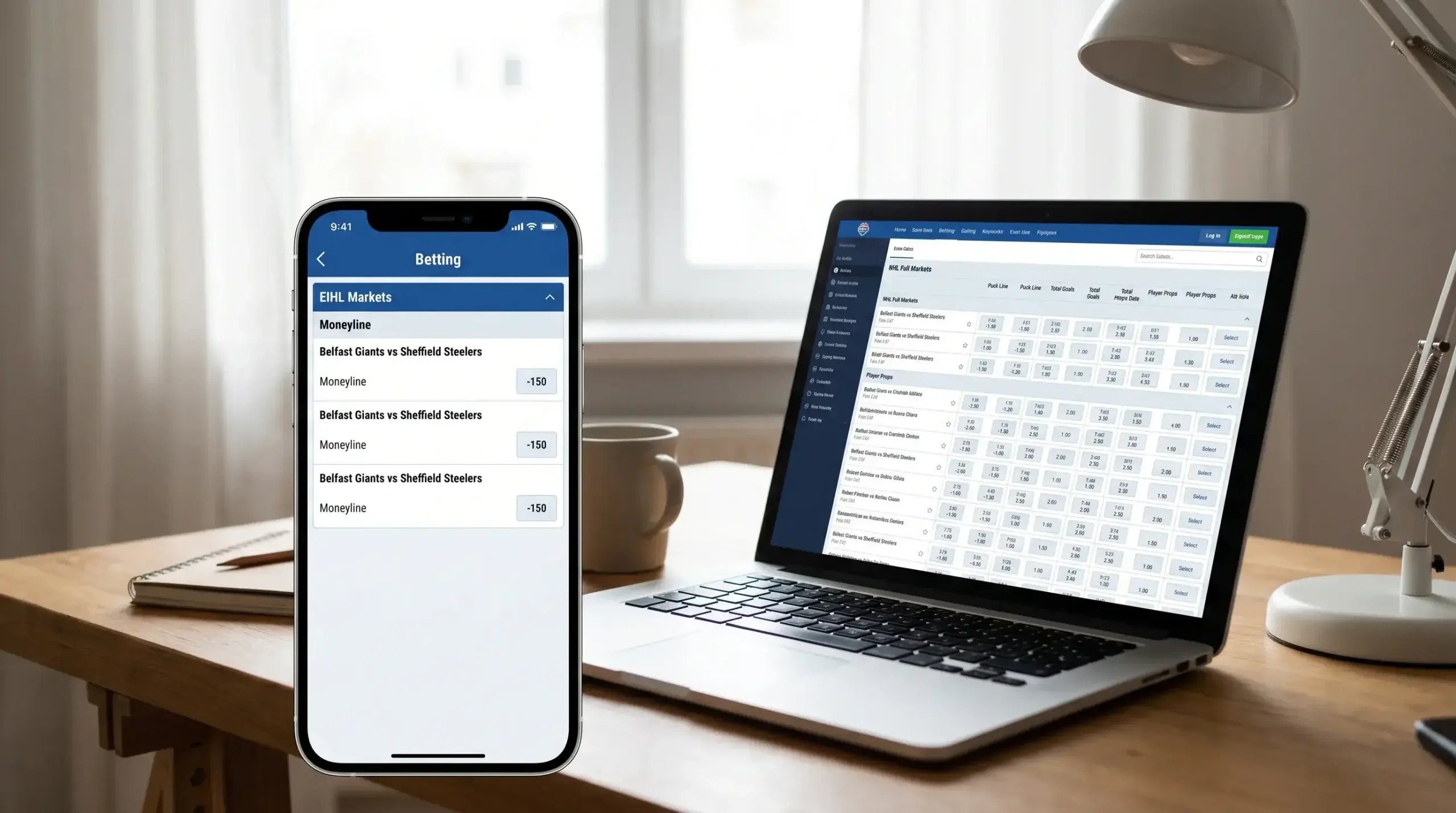 Comparison of EIHL and NHL betting market availability