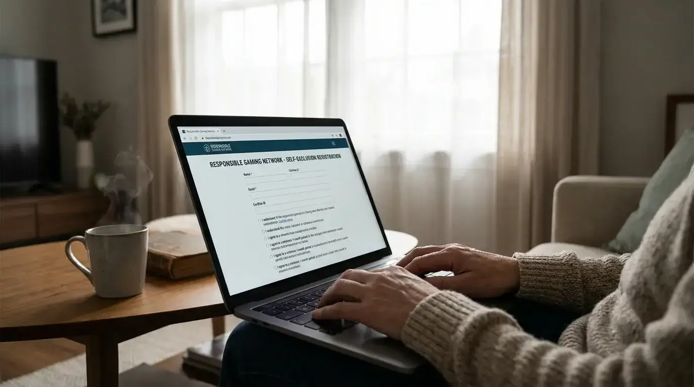 GamStop self-exclusion registration screen for UK bettors