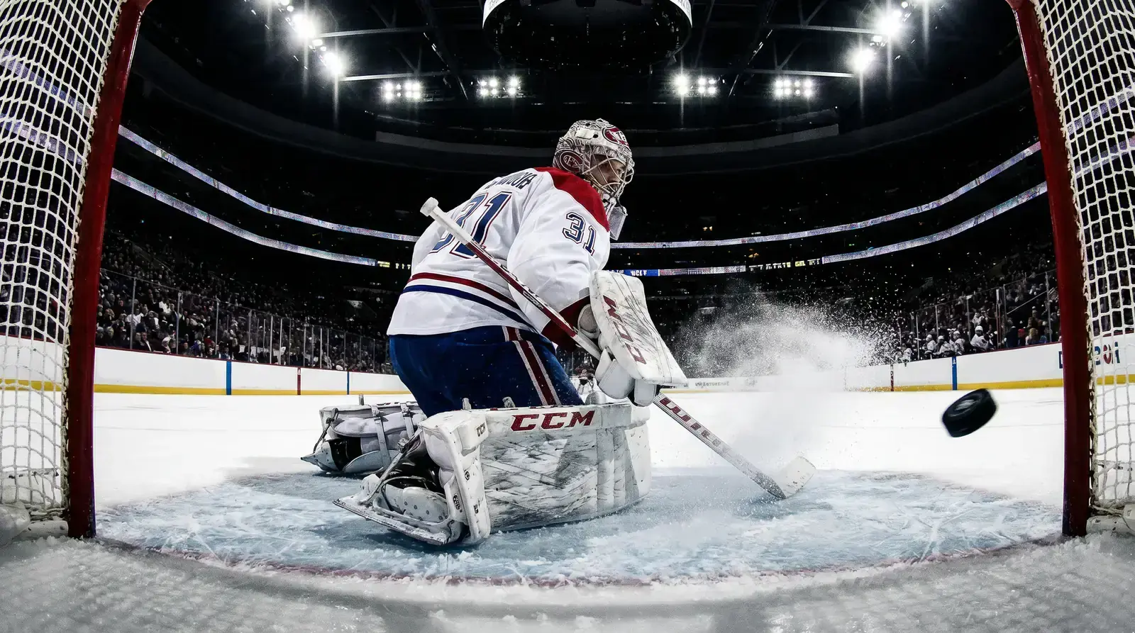 NHL goaltender making a save relevant to save prop bets