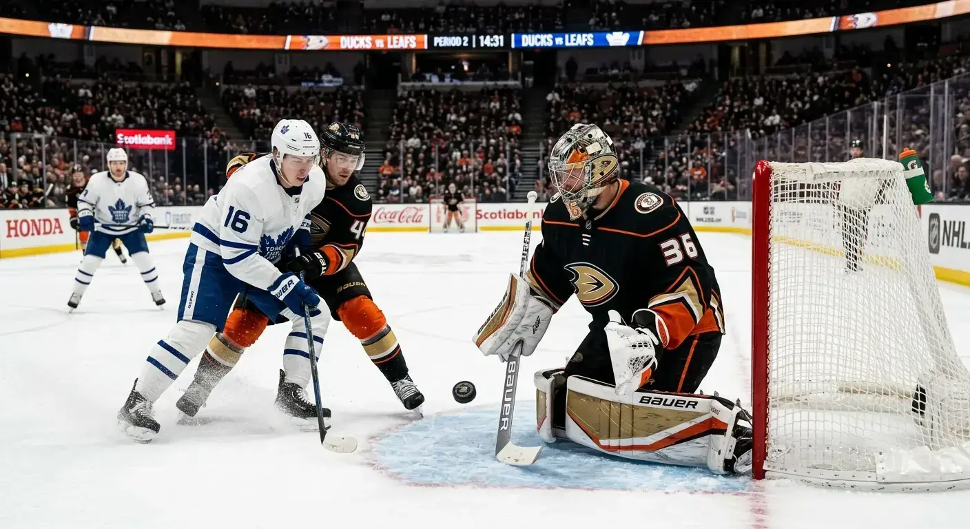 NHL goaltender during a quality start making key saves
