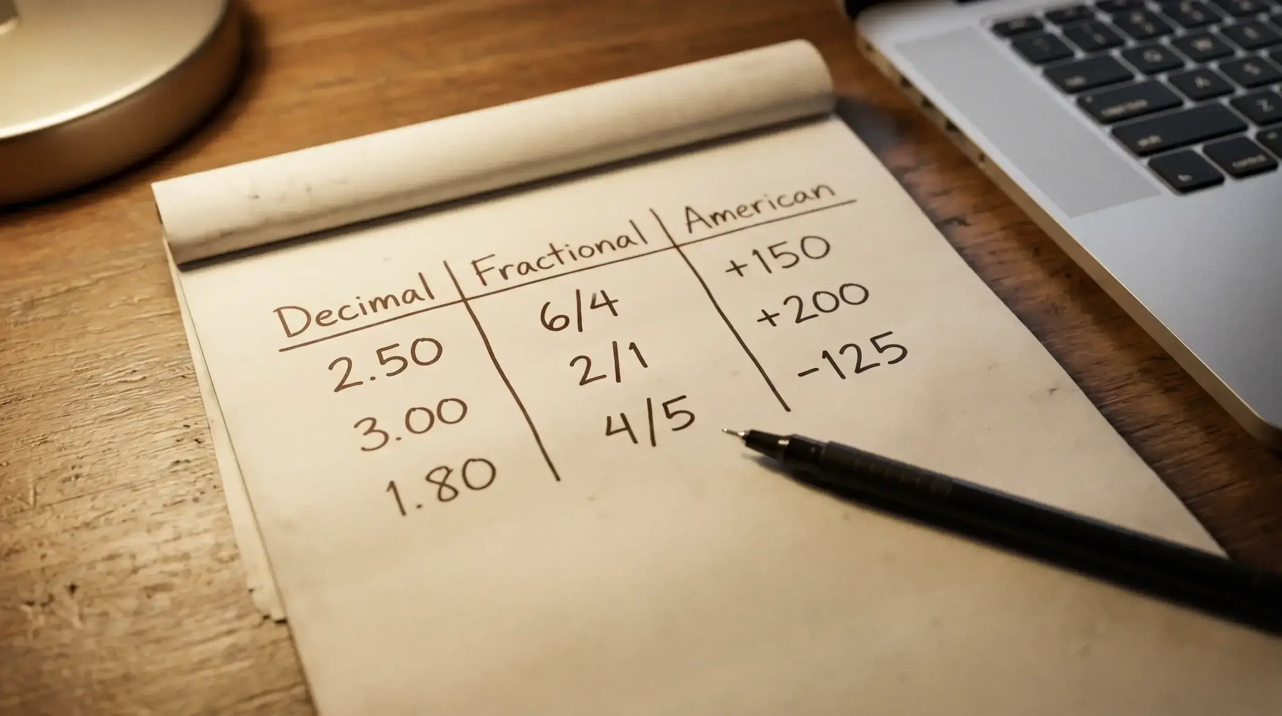 NHL decimal odds format conversion chart comparing decimal fractional and American odds for UK bettors