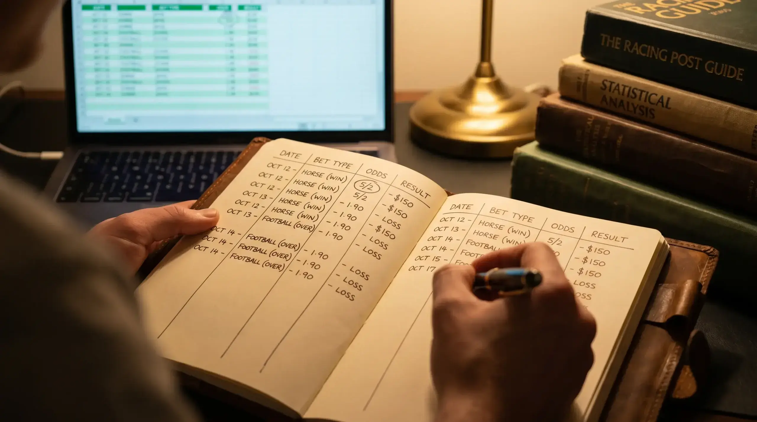 Flat unit staking plan spreadsheet tracking NHL bet sizes and bankroll percentage