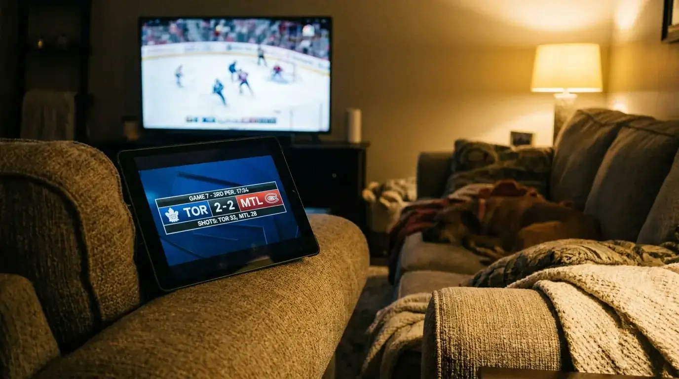 NHL in-play betting screen showing live odds shifting during a hockey game