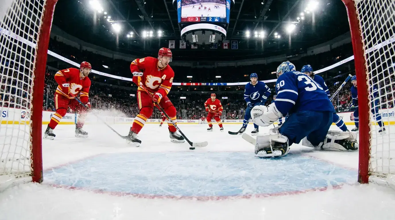 NHL team dominating possession in the offensive zone