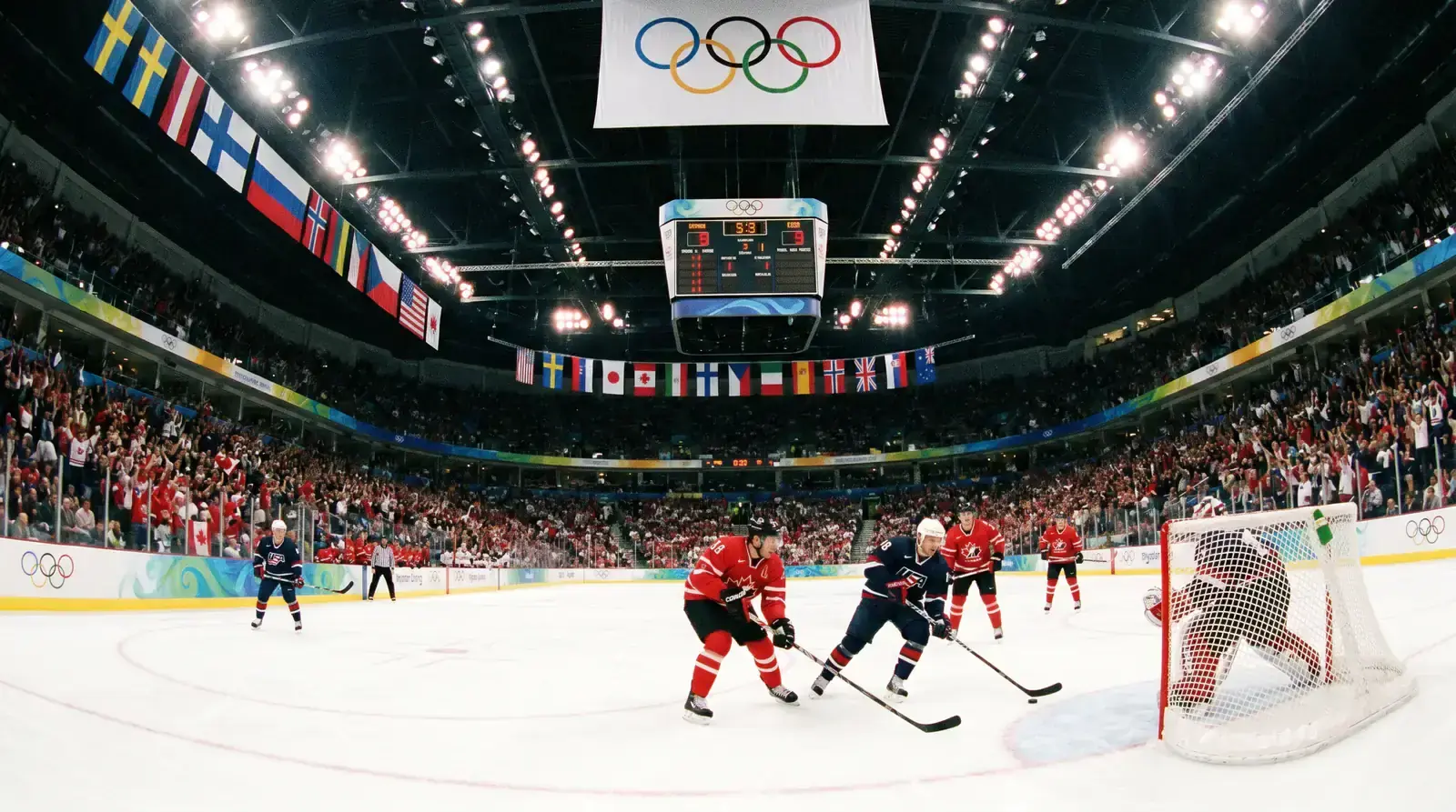 Olympic ice hockey tournament with international teams competing