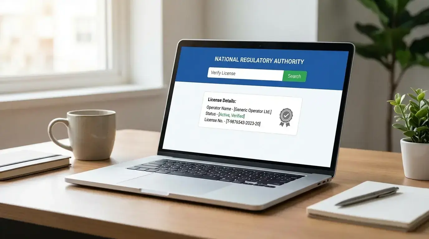 UKGC licence verification page showing licensed gambling operator public register check